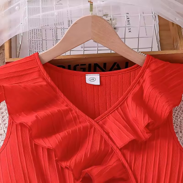 Robe Rouge Élégante – Image 2