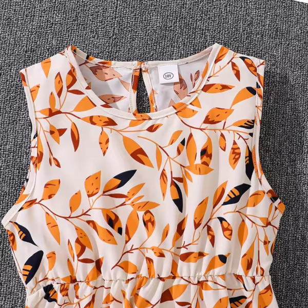 Robe sans manches et boléro orange vif – Image 4