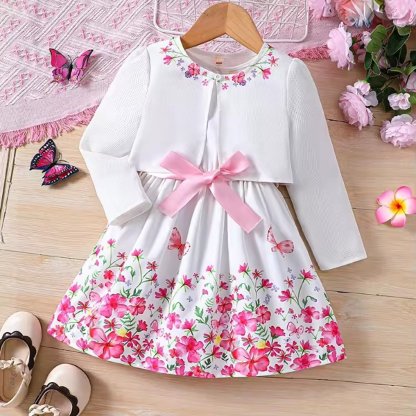 Robe Fleurie Élégante pour Filles – Image 3