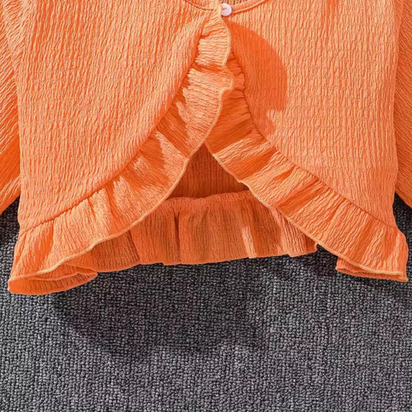 Robe sans manches et boléro orange vif – Image 5